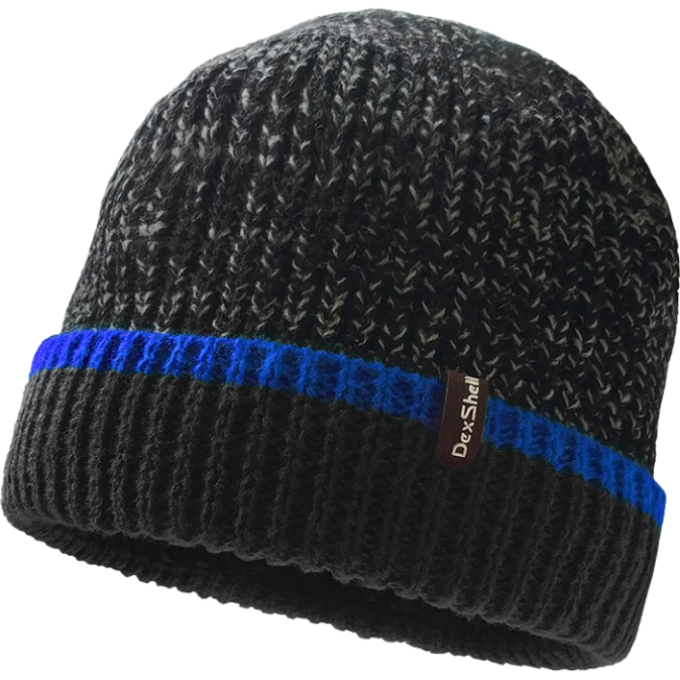 Шапка водонепроницаемая DEXSHELL Cuffed Beanie, DH353BLU черная с cиней полоской, размер S/M DH353BLUSM Шапка водонепроницаемая DEXSHELL Cuffed Beanie, DH353BLU черная с cиней полоской, размер S/M DH353BLUSM